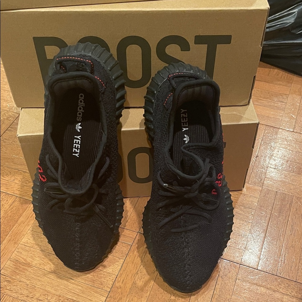 Yeezy Boost 350 V2 Black with Red Highlights